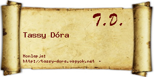 Tassy Dóra névjegykártya