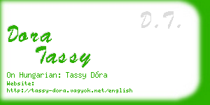 dora tassy business card